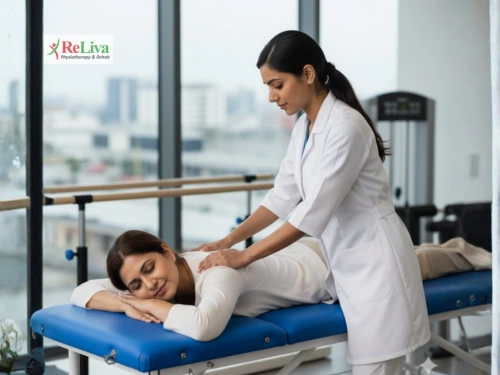 female physiotherapist in bellandur back pain treatment