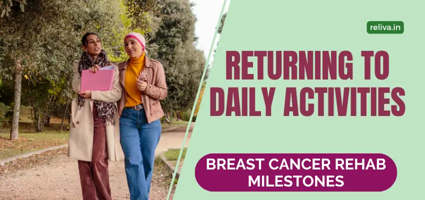 Returning to normal daily activities after mastectomy Rehab Milestones